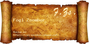 Fogl Zsombor névjegykártya